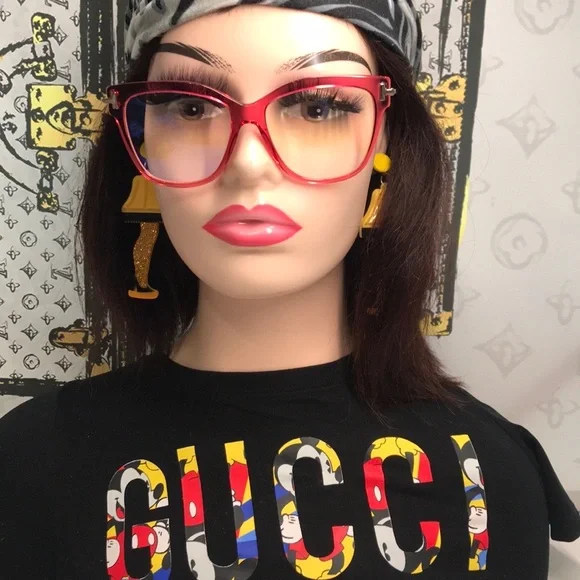 Gucci Red and Black Women's Glasses TF5704-B 066